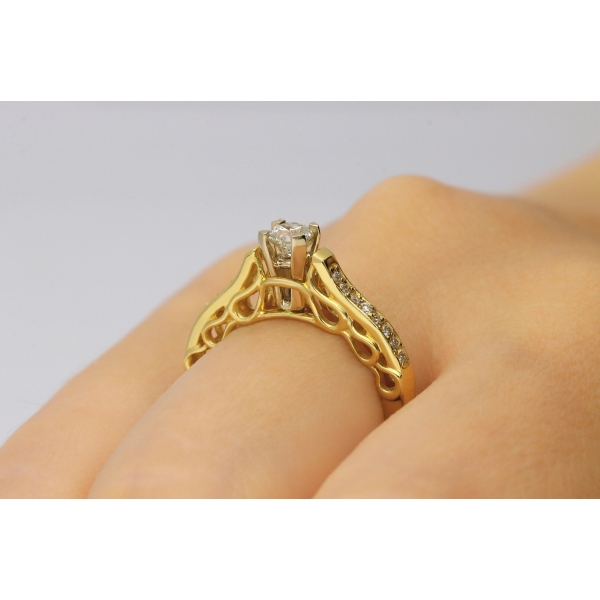 Pierścionek Zaręczynowy Z Brylantami 0,55ct RSI008