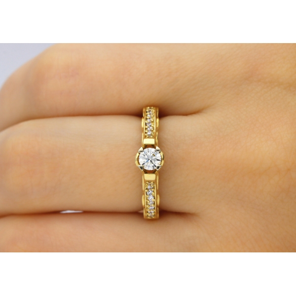 Pierścionek Zaręczynowy Z Brylantami 0,55ct RSI008