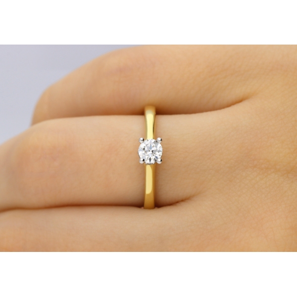 Pierścionek Złoty Z Brylantami 0,34ct RSTB59