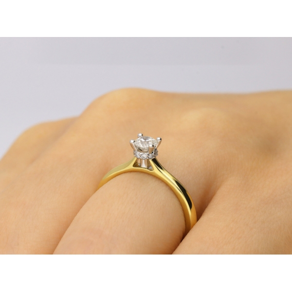 Pierścionek Złoty Z Brylantami 0,34ct RSTB59