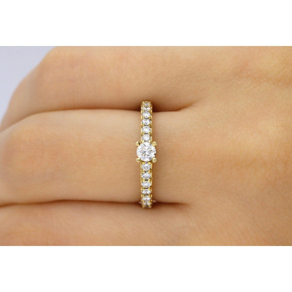 Pierścionek Złoty Z Brylantami 0,51ct RSTB0878