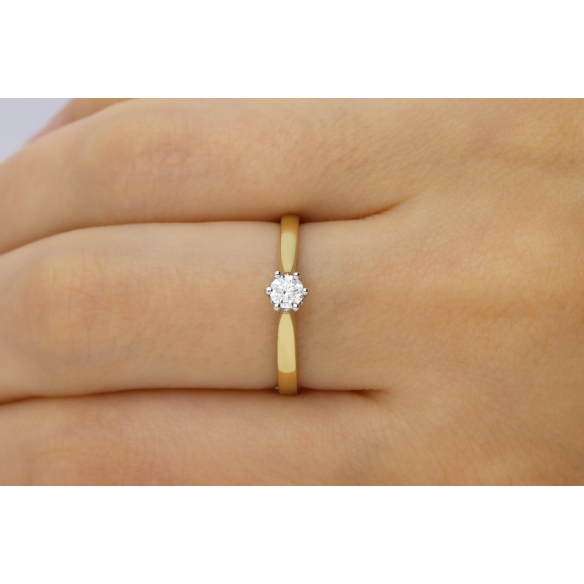 Pierścionek Zaręczynowy Z Brylantem 0,20 ct RS0295