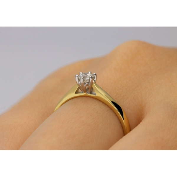 Pierścionek Zaręczynowy Z Brylantem 0,20 ct RS0295