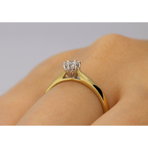 Pierścionek Zaręczynowy Z Brylantem 0,20 ct RS0295