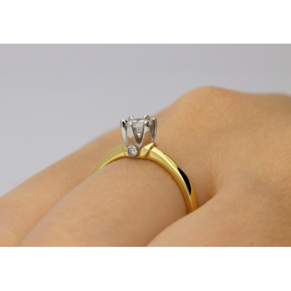 Pierścionek Złoty Z Brylantami 0,28ct RS0473