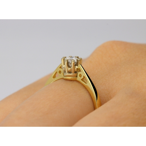 Złoty Pierścionek Z Brylantem 0,30ct RSI006