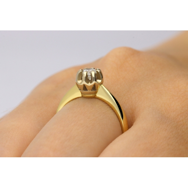 Złoty Pierścionek Z Brylantem 0,30ct RSI007