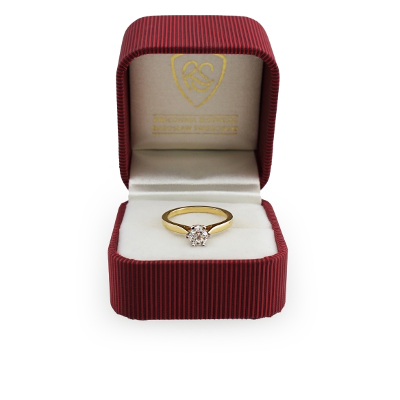 Pierścionek Złoty Z Brylantem 0,30ct RS0336