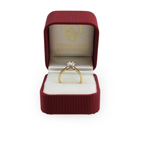 Pierścionek Złoty Z Brylantem 0,30ct RS0336