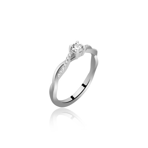 Pierścionek Złoty Z Brylantami 0,17ct RS0307