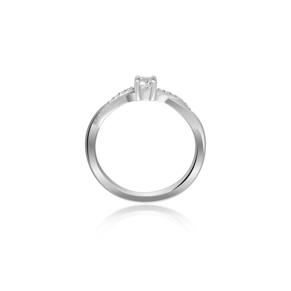 Pierścionek Złoty Z Brylantami 0,17ct RS0307