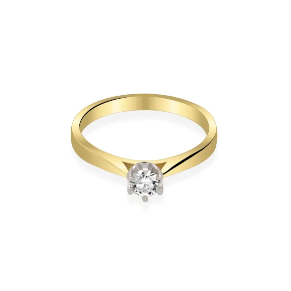 Pierścionek Złoty Z Brylantem 0,30ct RS0284