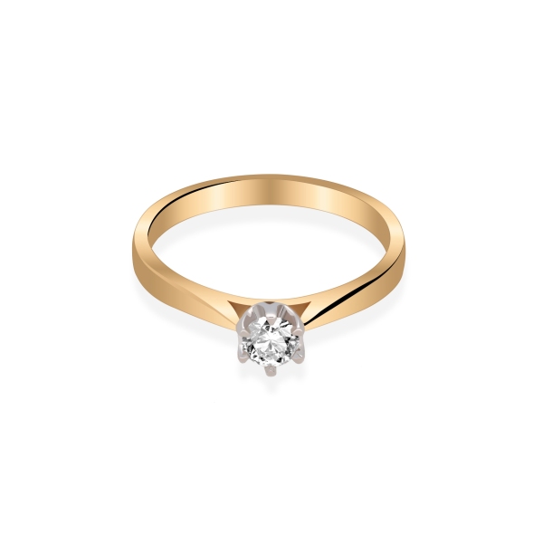 Pierścionek Złoty Z Brylantem 0,30ct RS0284
