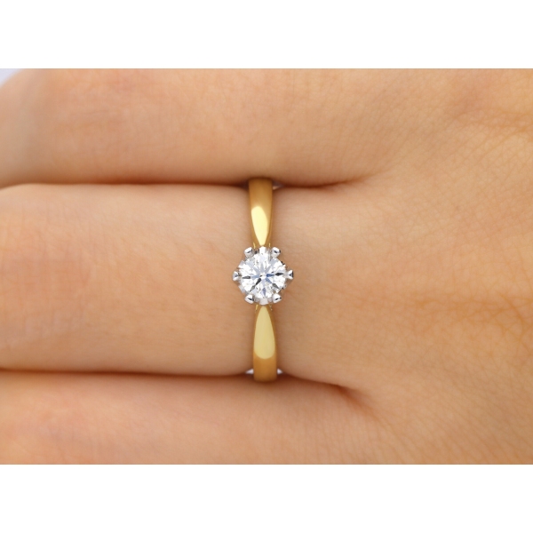 Pierścionek Złoty Z Brylantem 0,30ct RS0284