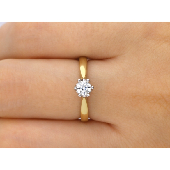 Pierścionek Złoty Z Brylantem 0,30ct RS0284