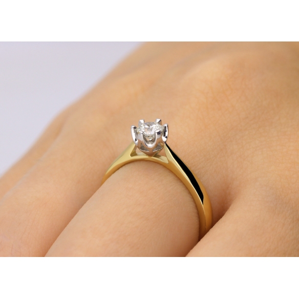 Pierścionek Złoty Z Brylantem 0,30ct RS0284