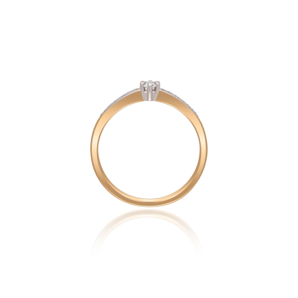 Pierścionek Złoty Z Brylantami 0,12ct RS0332