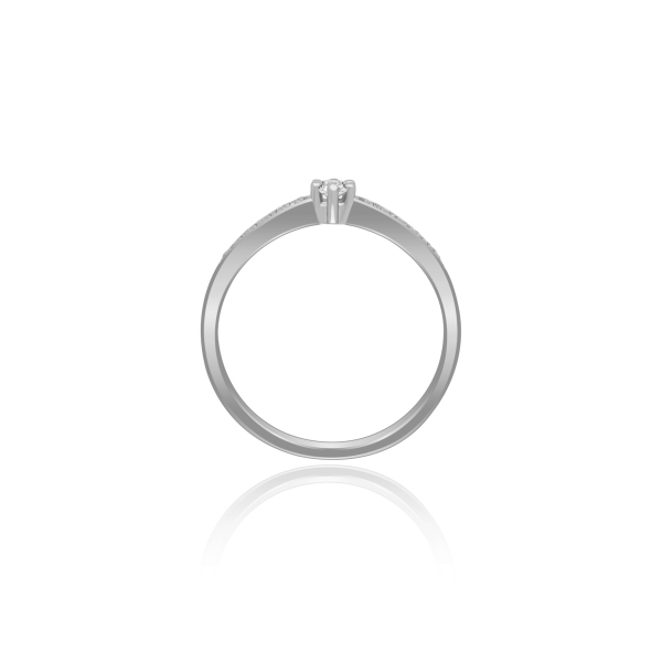 Pierścionek Złoty Z Brylantami 0,12ct RS0332