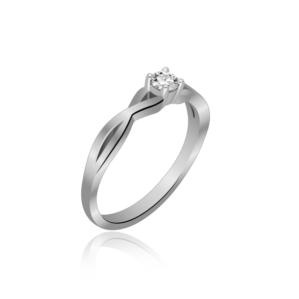 Pierścionek Złoty Z Brylantem 0,15ct RS0306BIS