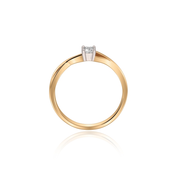 Pierścionek Złoty Z Brylantem 0,15ct RS0306BIS