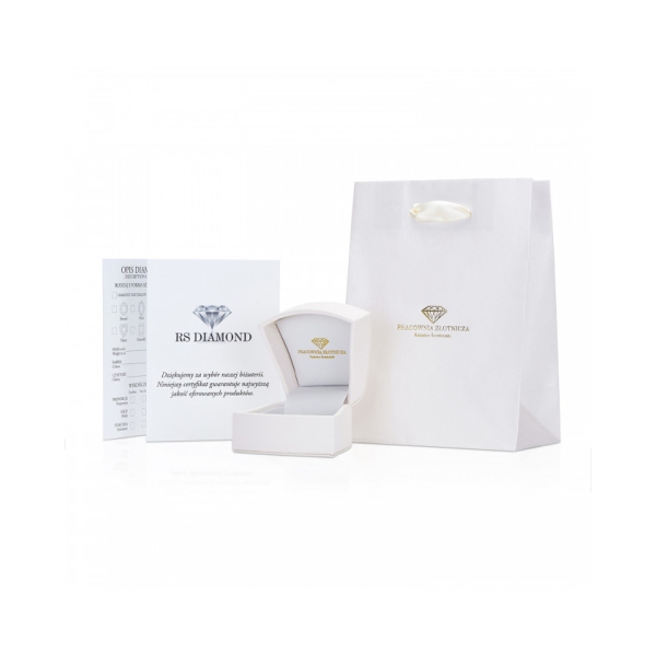 Pierścionek Złoty Z Brylantami 0,19ct RS0449