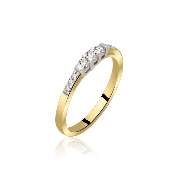Pierścionek Złoty Z Brylantami 0,19ct RS0449