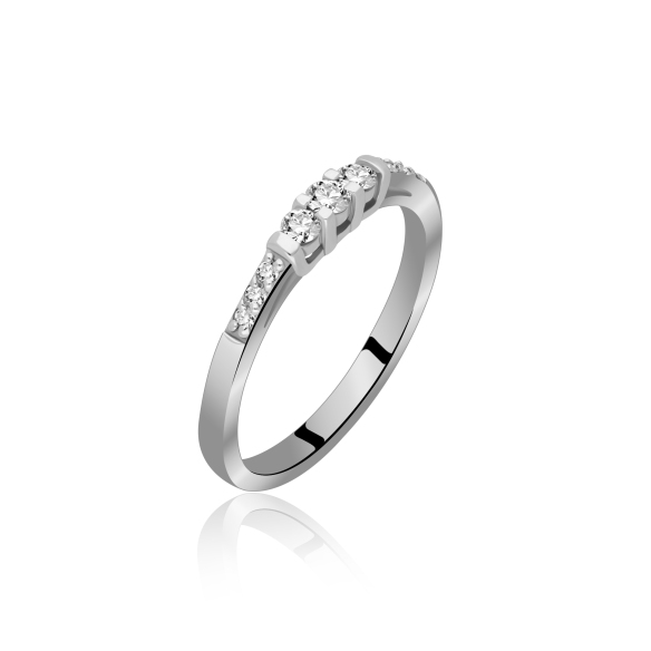 Pierścionek Złoty Z Brylantami 0,19ct RS0449