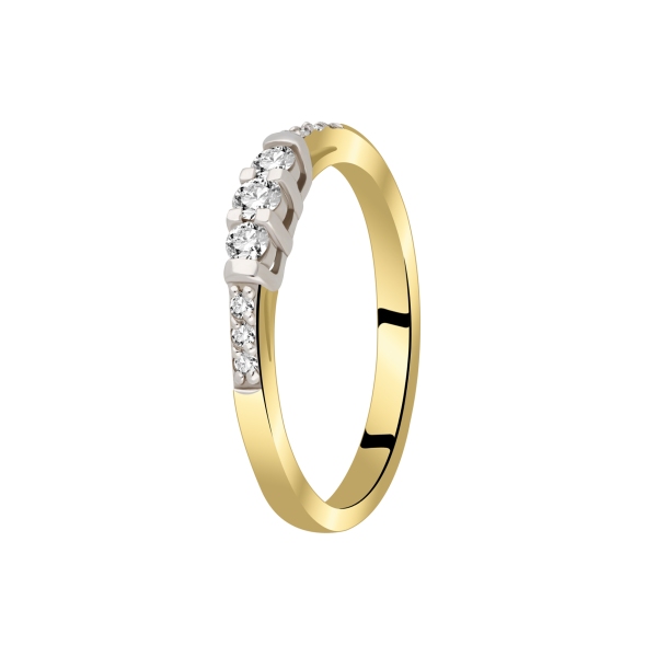 Pierścionek Złoty Z Brylantami 0,19ct RS0449