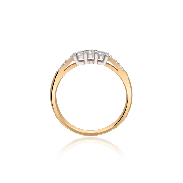 Pierścionek Złoty Z Brylantami 0,19ct RS0449