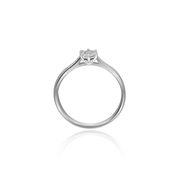 Pierścionek Złoty Z Brylantami 0,12ct RSR63572YW