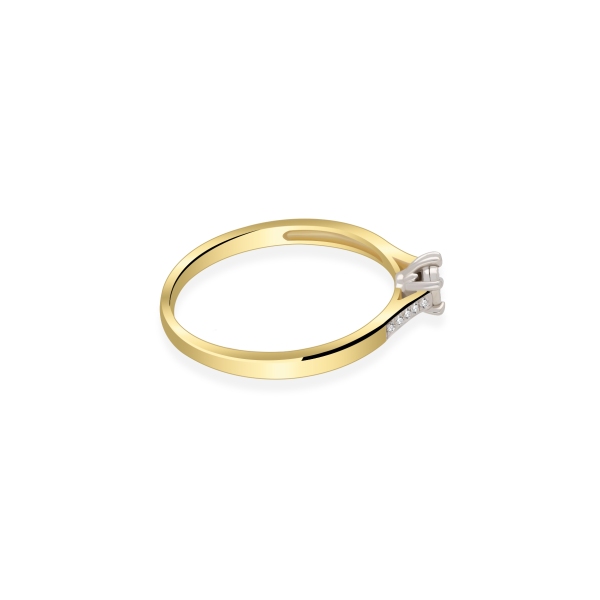 Pierścionek Złoty Z Brylantami 0,12ct RSR63572YW