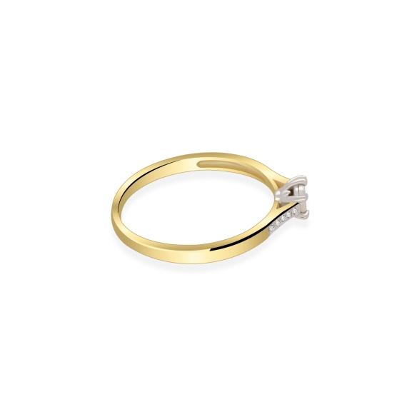 Pierścionek Złoty Z Brylantami 0,12ct RSR63572YW