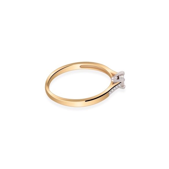 Pierścionek Złoty Z Brylantami 0,12ct RSR63572YW