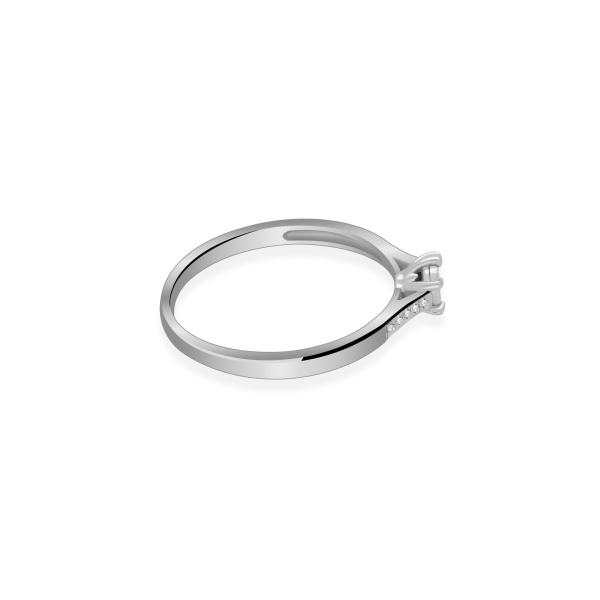 Pierścionek Złoty Z Brylantami 0,12ct RSR63572YW