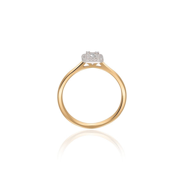 Pierścionek Złoty Z Brylantami 0,12ct RSR71618YW