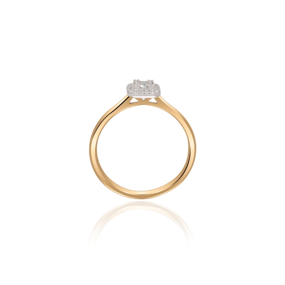 Pierścionek Złoty Z Brylantami 0,12ct RSR71618YW