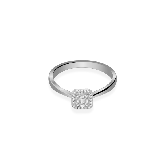 Pierścionek Złoty Z Brylantami 0,12ct RSR71618YW