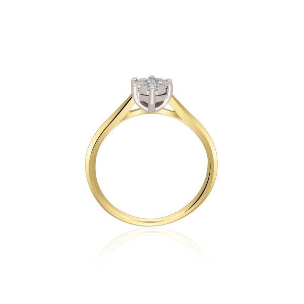 Pierścionek Złoty Z Brylantami 0,19ct  RSR74222YW