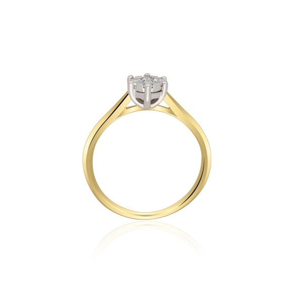 Pierścionek Złoty Z Brylantami 0,19ct  RSR74222YW