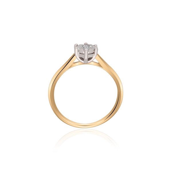 Pierścionek Złoty Z Brylantami 0,19ct  RSR74222YW
