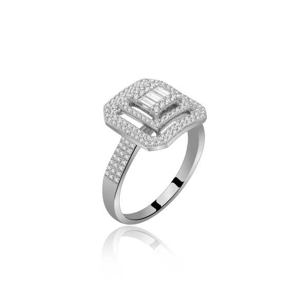 Pierścionek Złoty Z Brylantami 0,62ct RSR84316Y