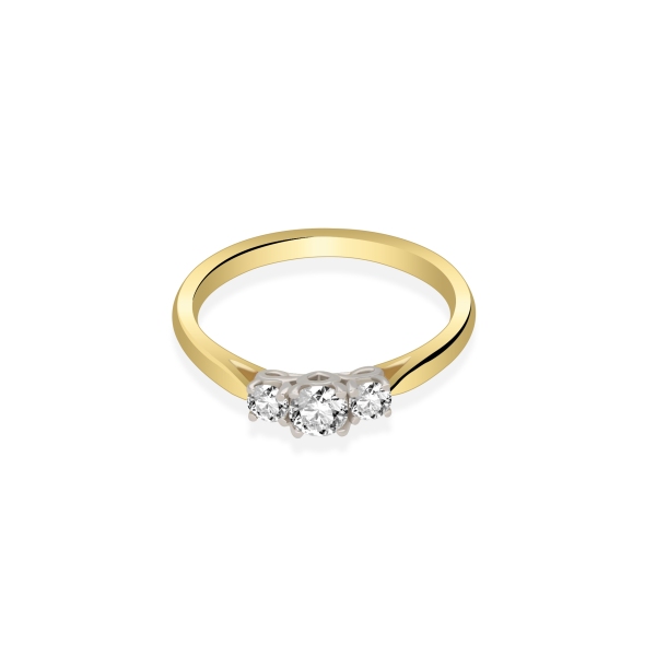 Pierścionek Złoty Z Brylantami 0,42ct RSR92525YW