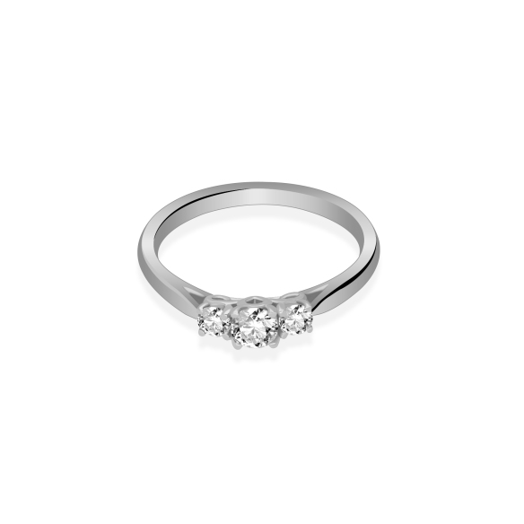 Pierścionek Złoty Z Brylantami 0,42ct RSR92525YW