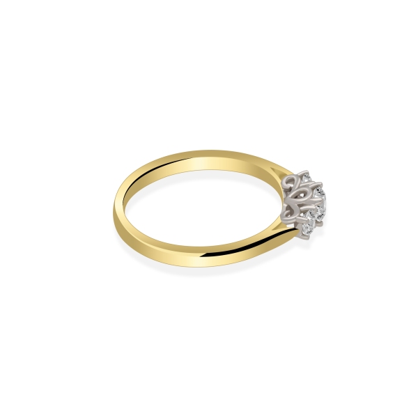 Pierścionek Złoty Z Brylantami 0,42ct RSR92525YW