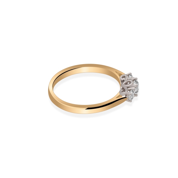 Pierścionek Złoty Z Brylantami 0,42ct RSR92525YW