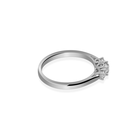 Pierścionek Złoty Z Brylantami 0,42ct RSR92525YW