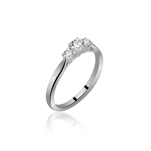 Pierścionek Złoty Z Brylantami 0,42ct RSR92525YW