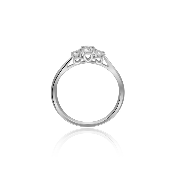 Pierścionek Złoty Z Brylantami 0,42ct RSR92525YW