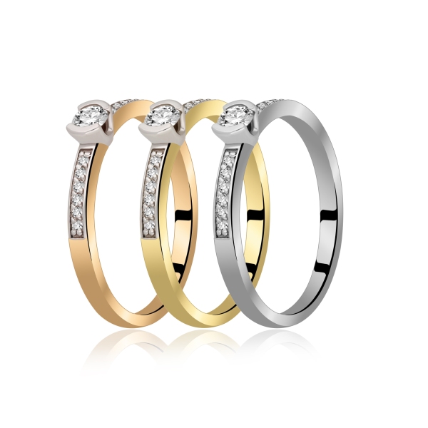 Pierścionek Złoty Z Brylantami 0,20ct RS0325BIS