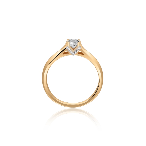 Pierścionek Złoty Z Brylantami 0,33ct RSR40495Y
